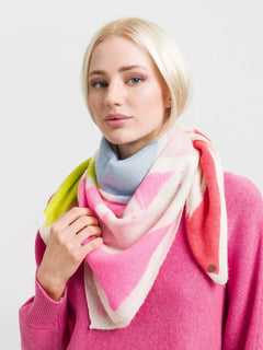 Fraas Oversize Wool Love Knit Print Scarf