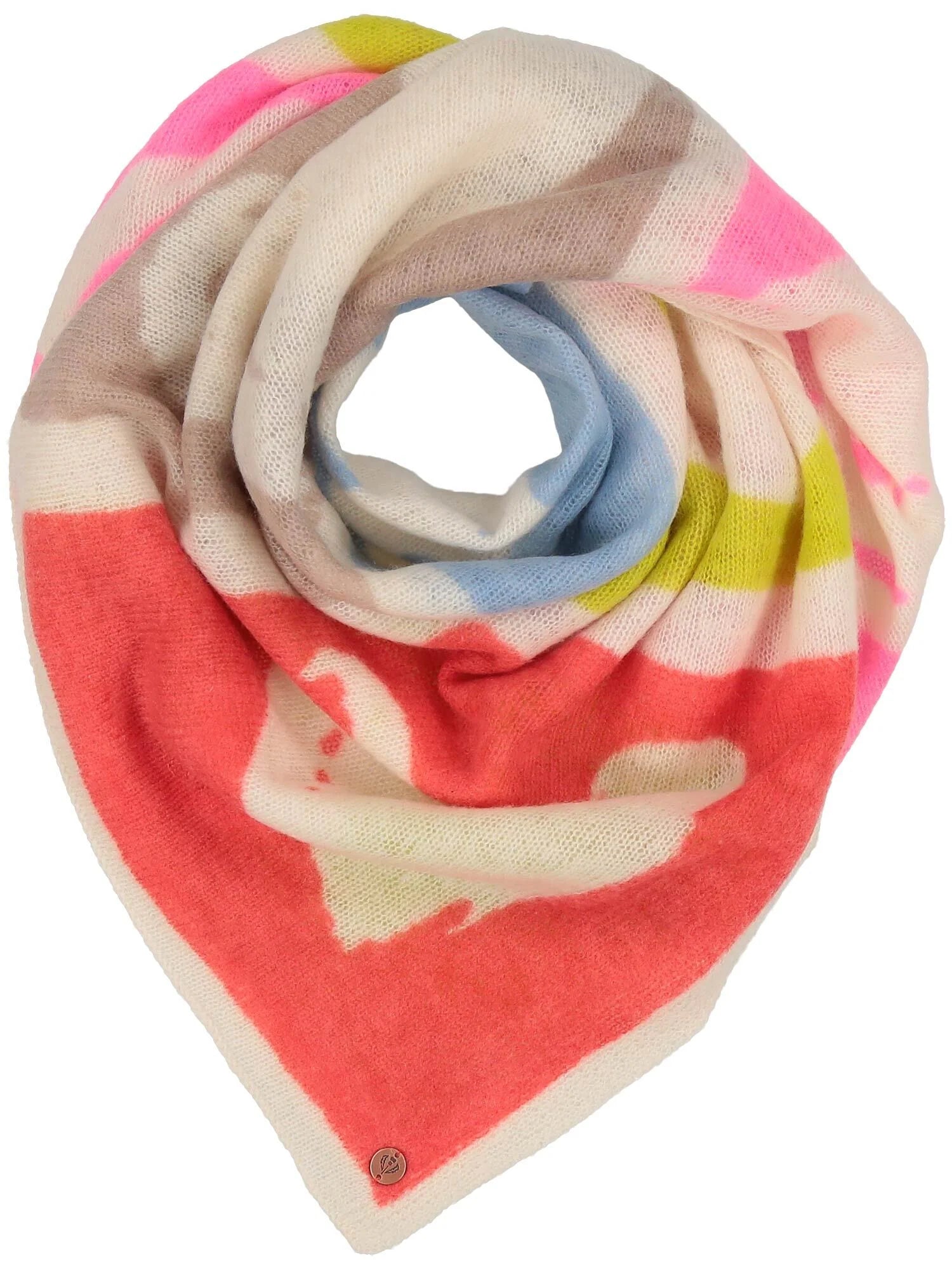 Fraas Oversize Wool Love Knit Print Scarf