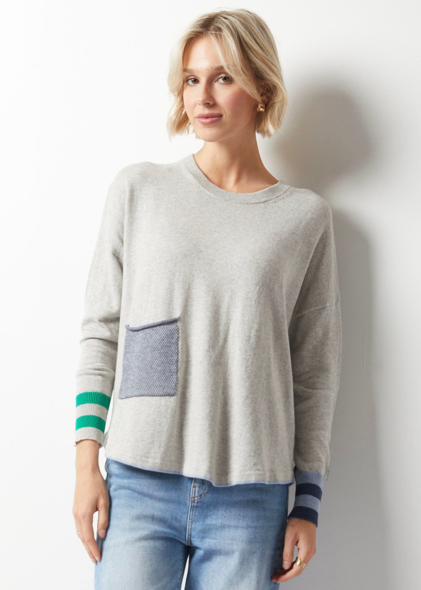 Zaket & Plover Birdseye Trim Sweater