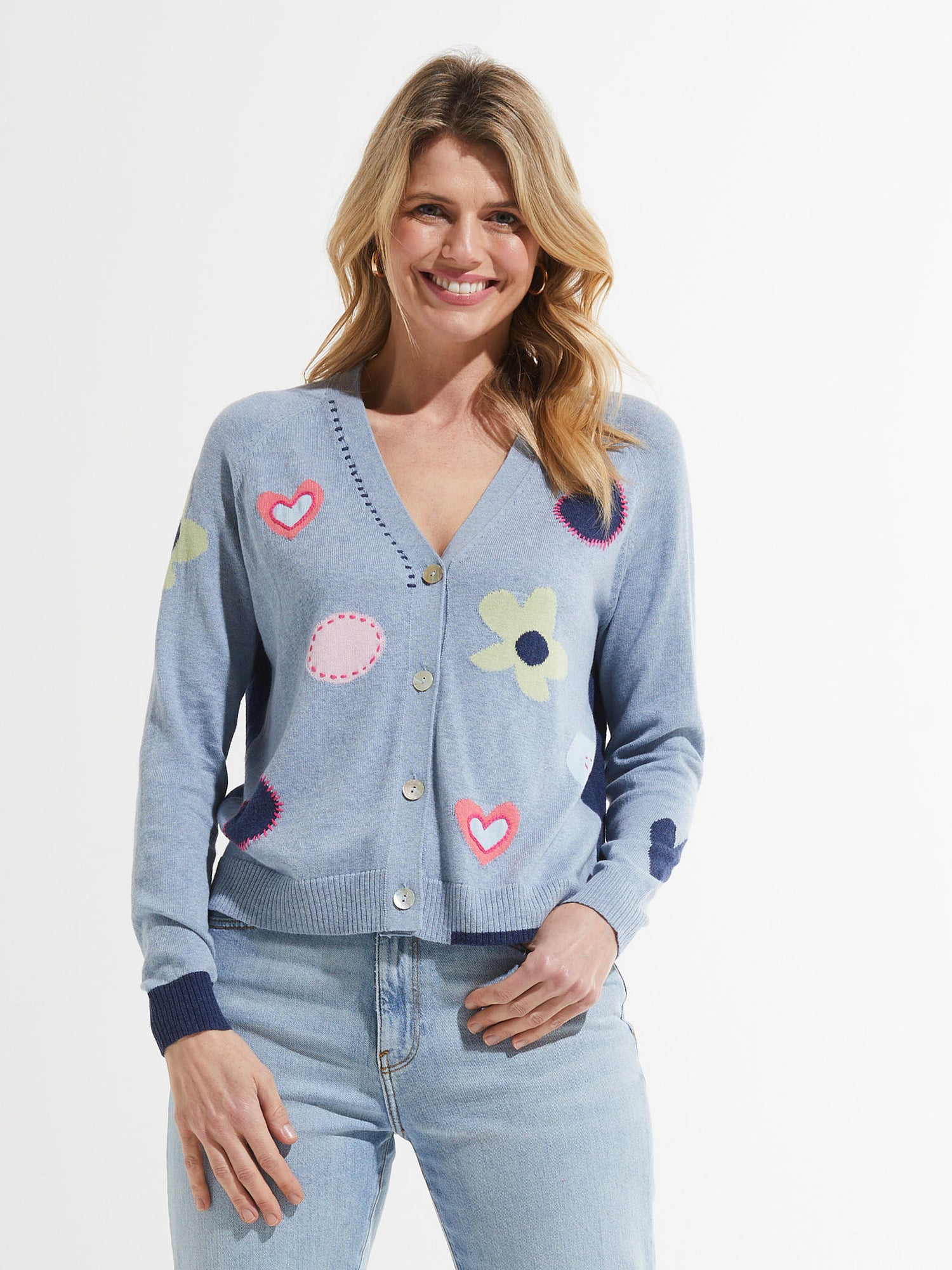 Zaket & Plover Flowers And Spots Sweater