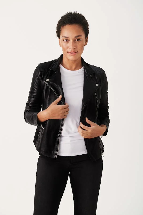 Part Two Frances Leather Jacket (Black)