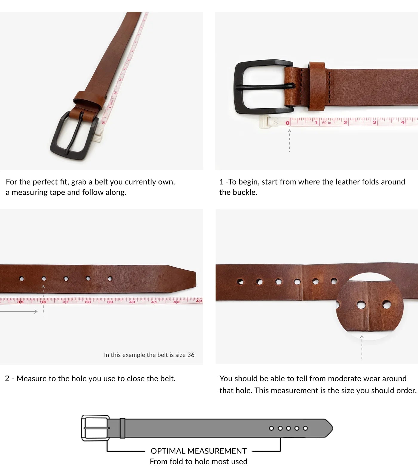 🇨🇦 Brave Mille Pebbled Leather Belt