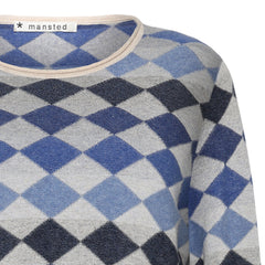 Mansted Cotton Dobbie Long Sleeve Argyle Sweater