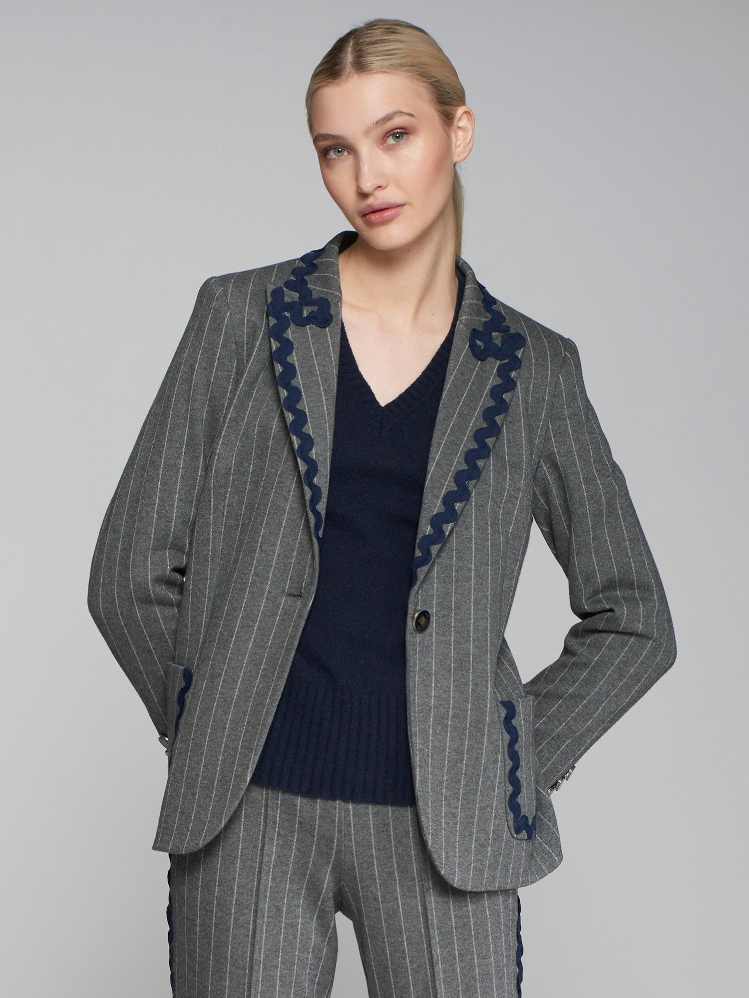 Vilagallo Hillary Rick Rack Blazer