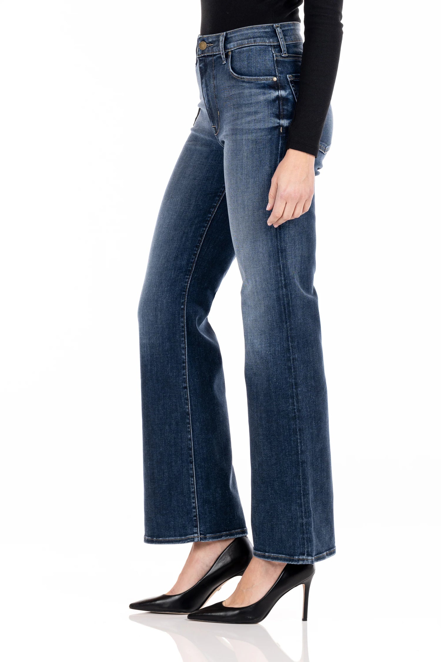 Fidelity Katie Wide Leg Premium Denim (St. Tropez)