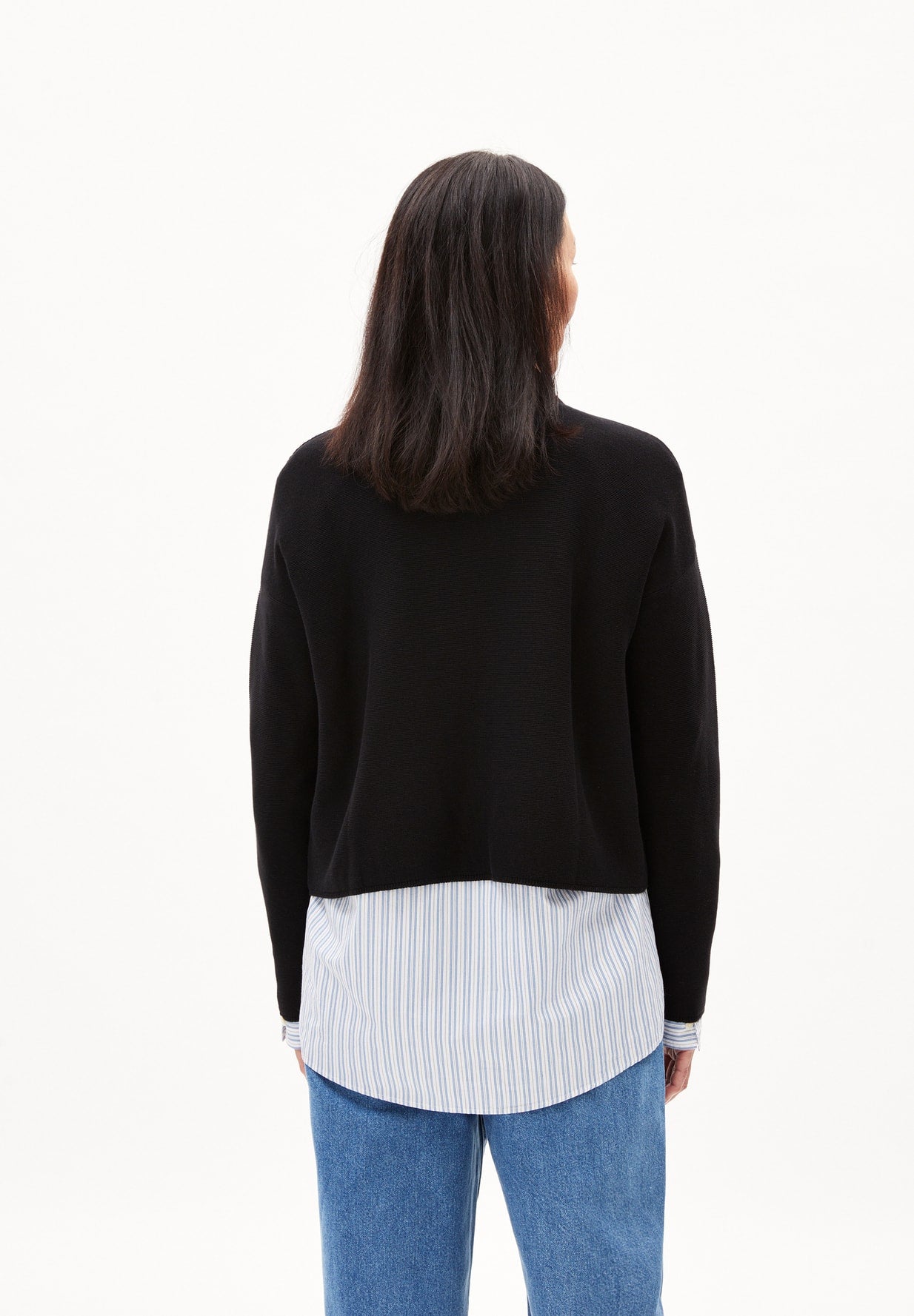 Armed Angels Merino Links Ribbed Mock Neck Sweater