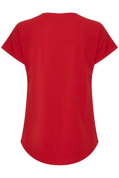 B.Young Pamila Cap Sleeve T-Shirt (Scarlet)