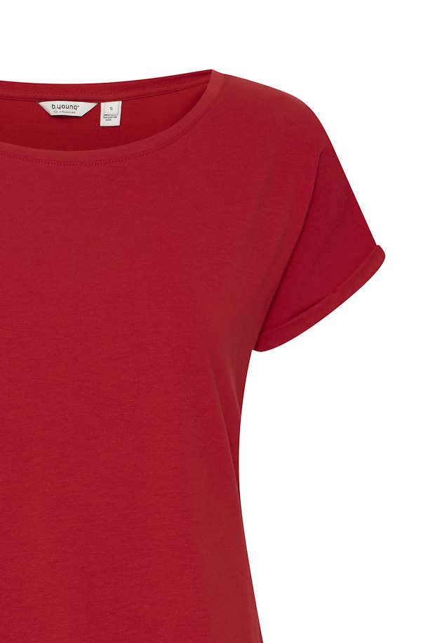 B.Young Pamila Cap Sleeve T-Shirt (Scarlet)