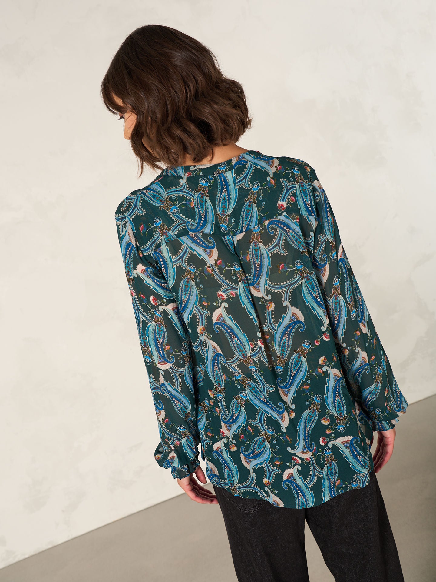 Nile Chiffon Notchneck Blouse