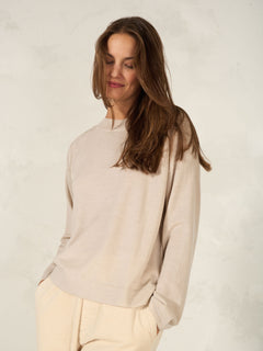 Nile Ribbed Detail Boatneck Merino Sweater