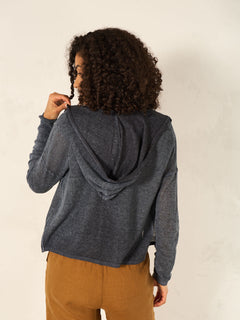 Nile Linen Hooded Cardigan