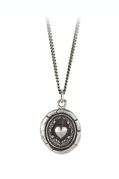 Pyrrha "Self Love" Talisman Necklace with 18" Fine Curb Chain (1.5mm)